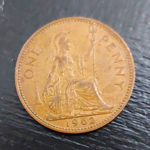 1962 elizabeth one penny - 1962,