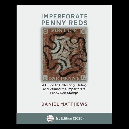 Imperforate penny reds - book, by