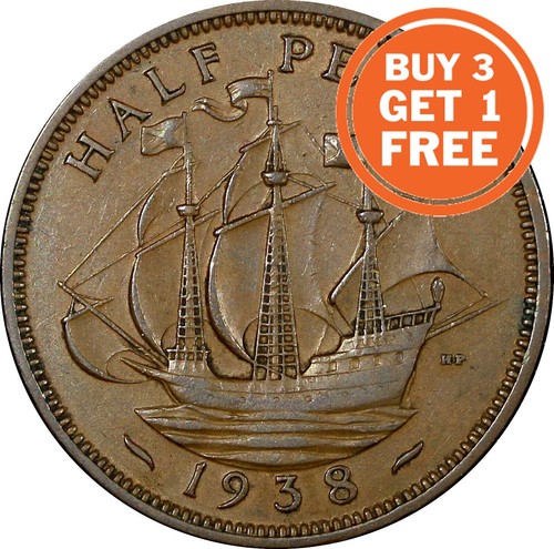 Half penny geoge - half,