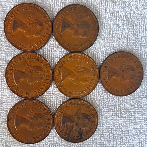 Lot british one penny - one,
