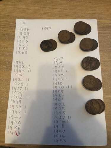 59x british penny - british, coin