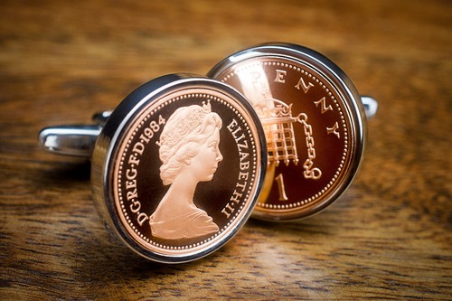 Penny coin cufflinks choice - choice, of