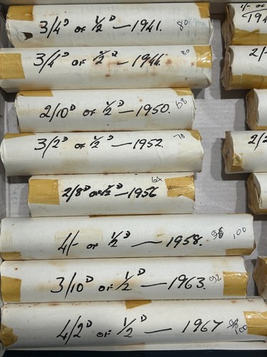 Roll half penny 2d - roll,