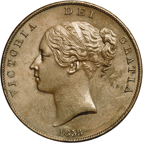 Victoria penny 1858 3 - penny., 1858/3