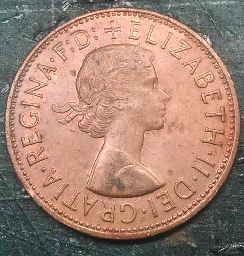 1967 one penny coin