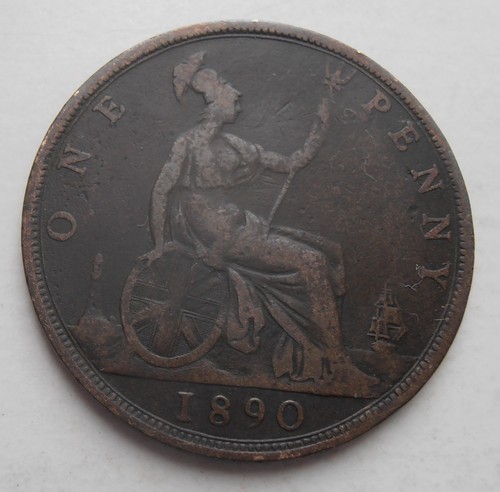 1890 penny good detail - good,