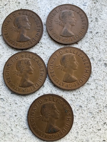 One penny coins queen - 5-one,