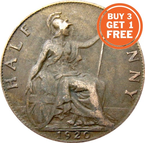 Half penny george - v, coin