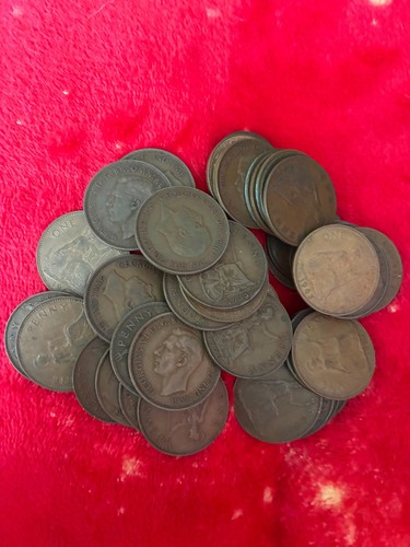 Old british pennies - , job