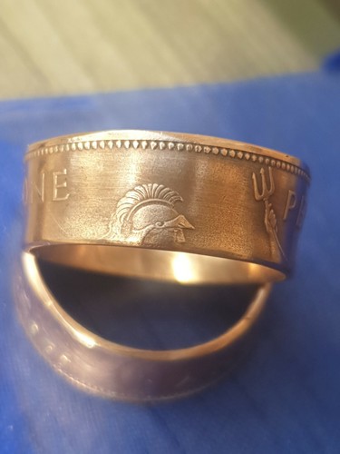 One penny coin - ring, 1965