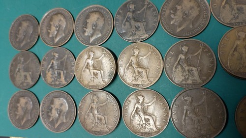 One penny coin george - one,