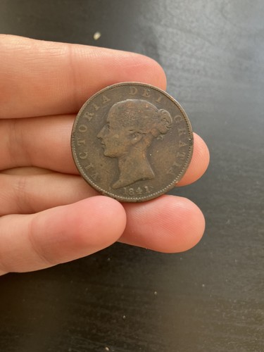 1841 victoria half penny - victoria,