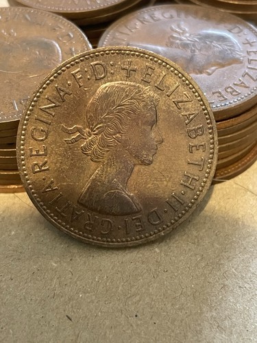 1967 one penny coin - penny,