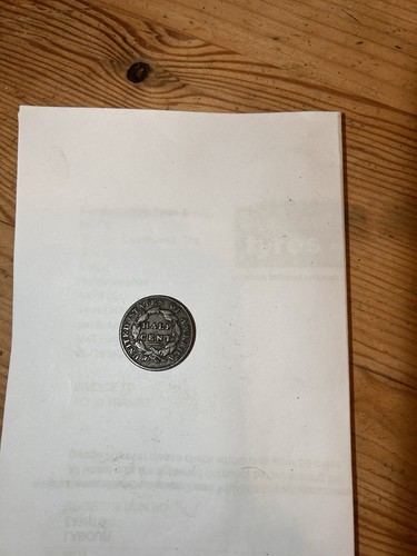 1835 united states half cent - half,