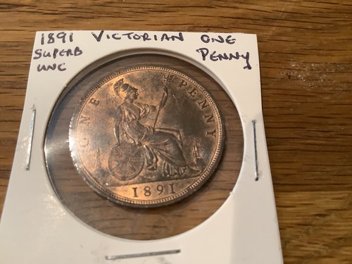 1891 superb unc bronze one - ,