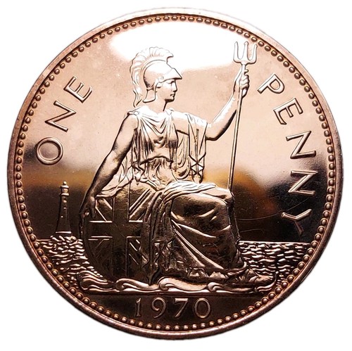 1970 one penny proof unc - 1970,