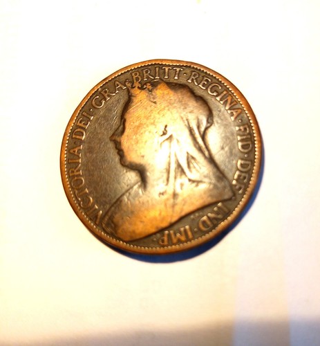 1898 penny one - penny, coin