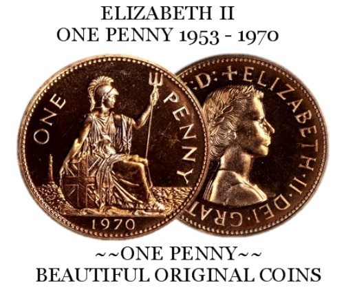 One penny elizabeth 1953 - elizabeth, ii