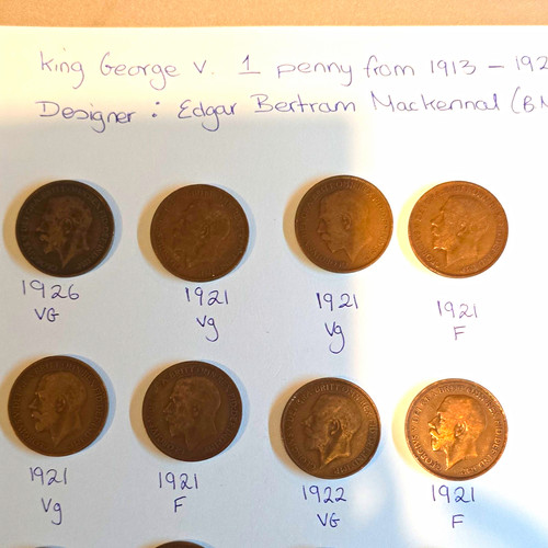 George great britain penny - v,
