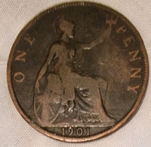 One penny 1901 pre owned - 1901., pre-owned