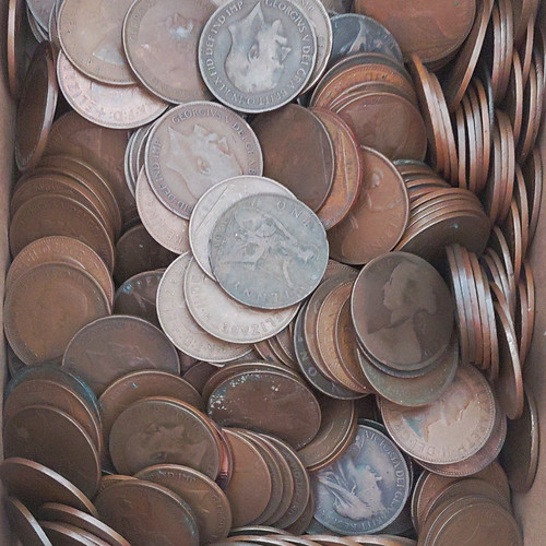 10x old pennys randomly picked - old,