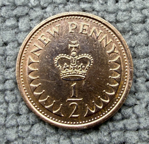 1973 half penny - -, 1/2