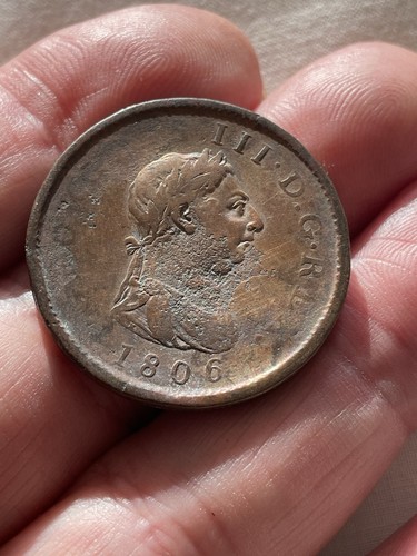 1806 great britain penny coin - 1806,