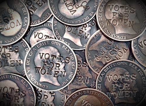 Suffragette penny defaced - suffragette,