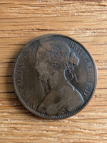 Queen victoria one penny - queen,