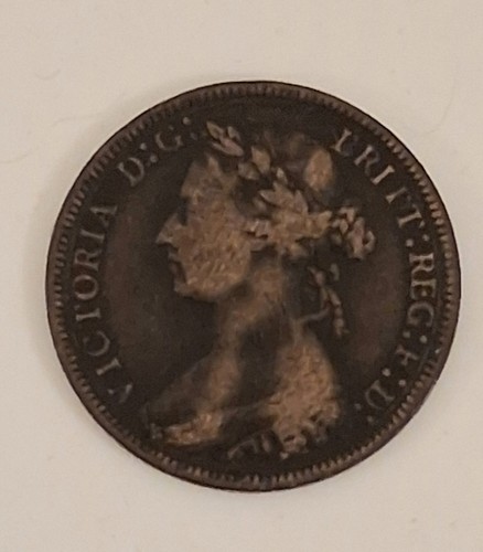 Queen victoria half penny coin - half,