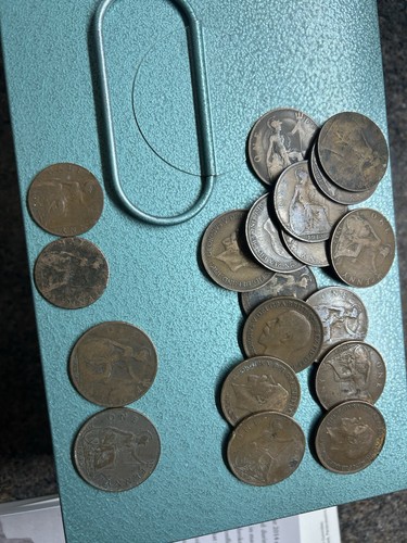 Collection pennies and - collection, half