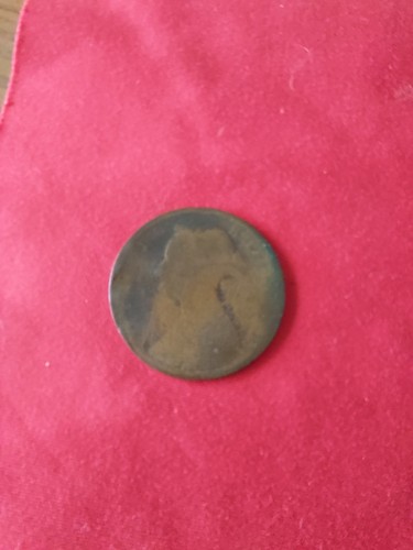Victoria half penny coin - coin,