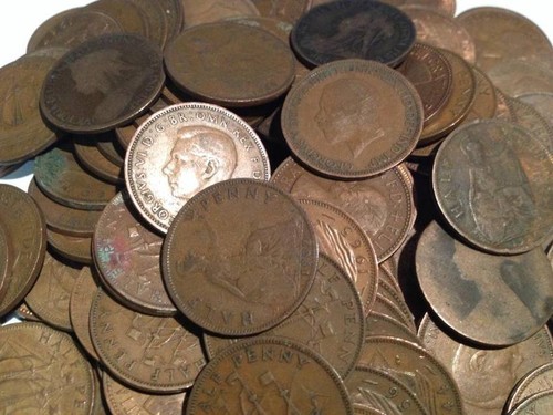 Bulk half pennies choice - bulk, of